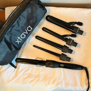Xtava Black Hair Curling Wand Set